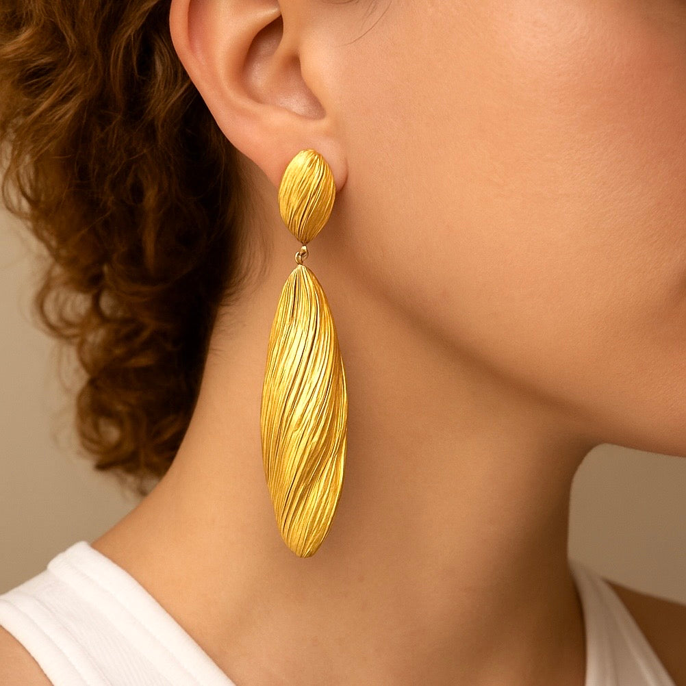 Drift Textured Drop Earrings